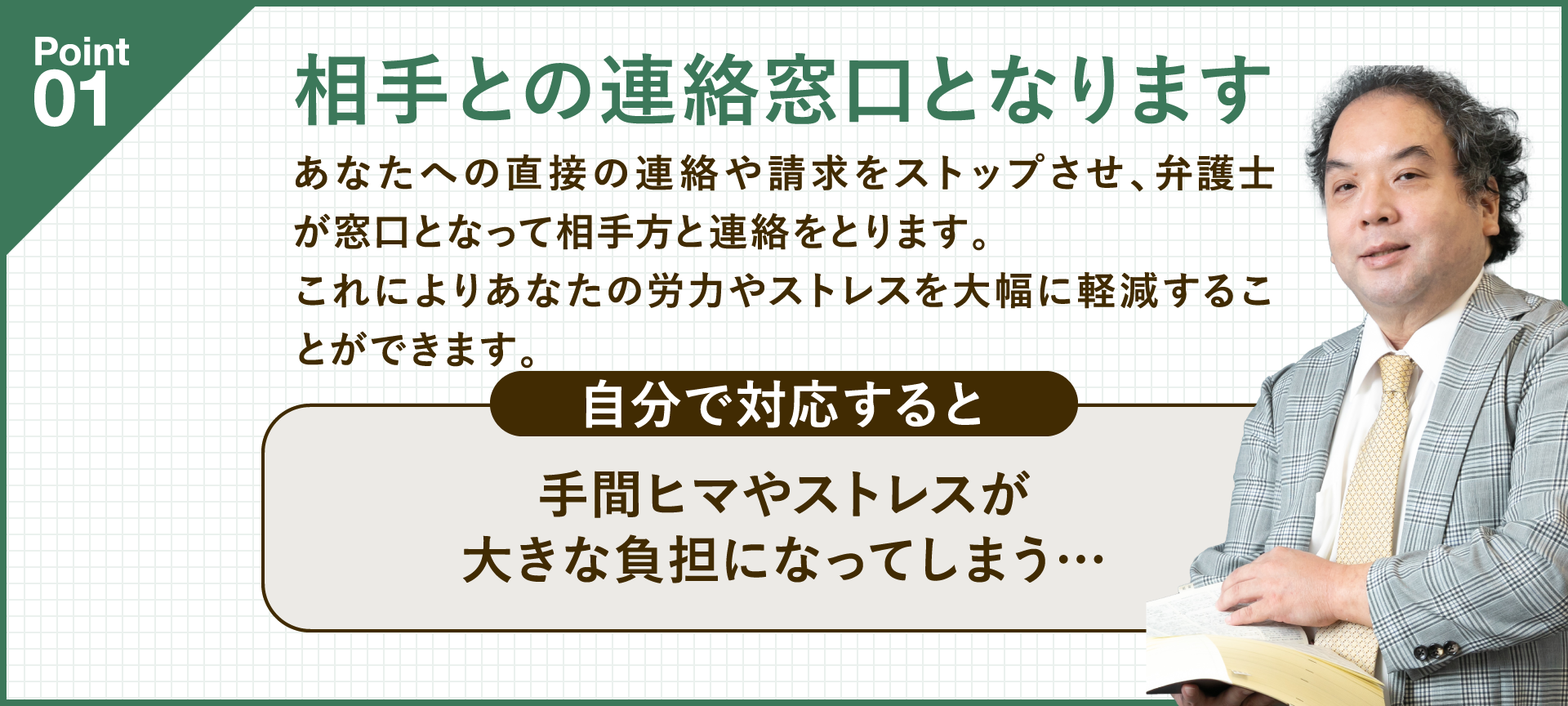相手との連絡窓口となります