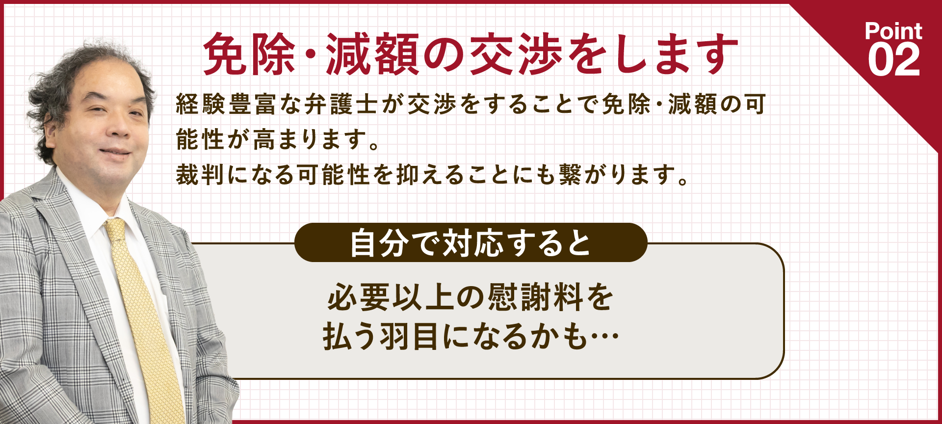 免除・減額の交渉をします